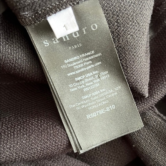 SANDRO PARIS Black V-Neck Sheath Mini Dress size 1 - Picture 11 of 16